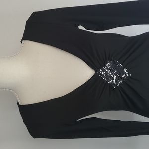 Long Sleeve Sequin Accent Shirt